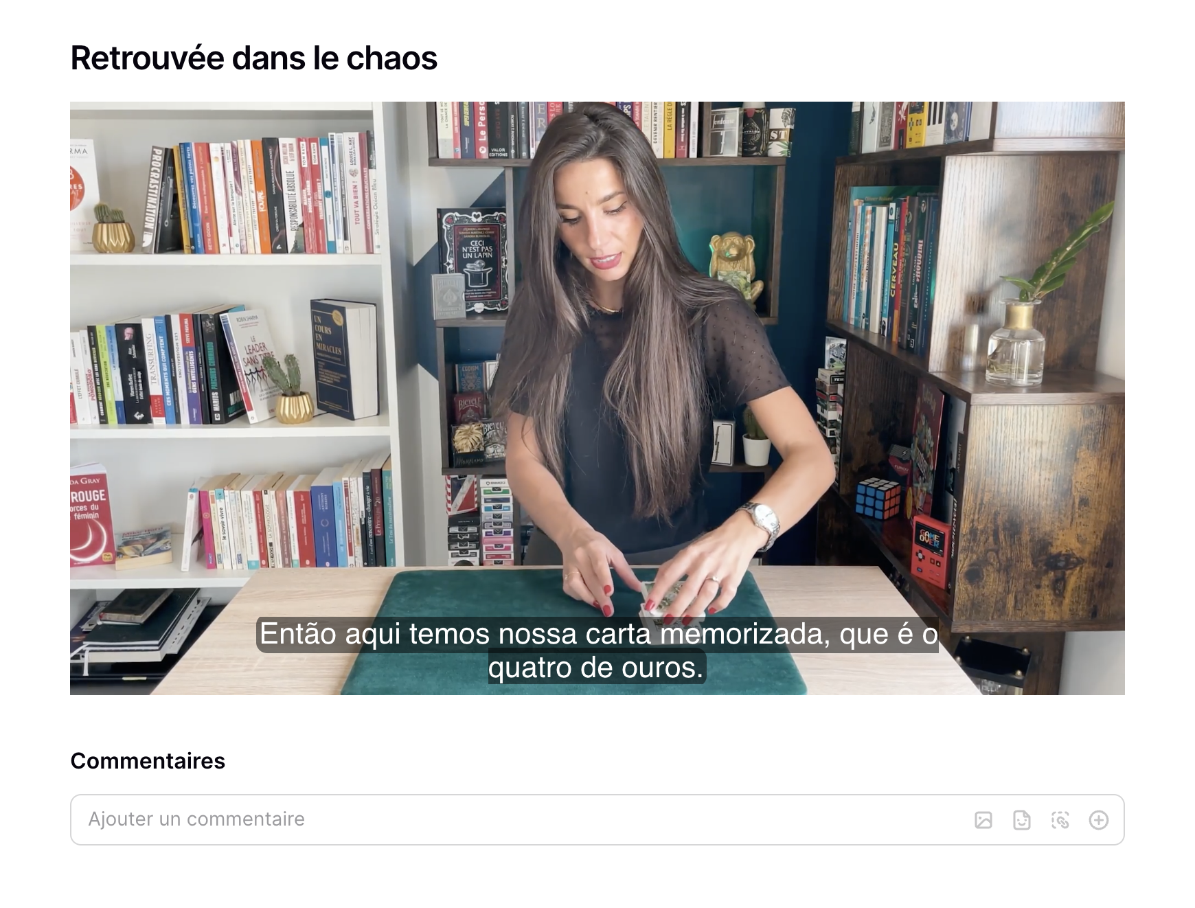 Formation tours de cartes faciles et rapides Marine Feral sous-titres disponibles en cinq langues