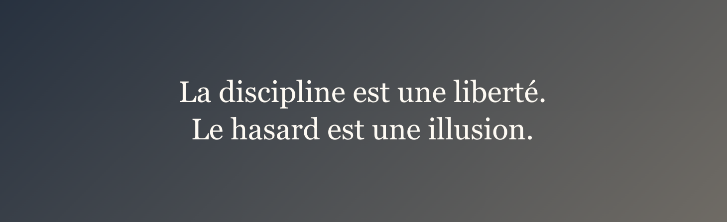 Marine Feral — citation discipline liberté illusion dépassement de soi