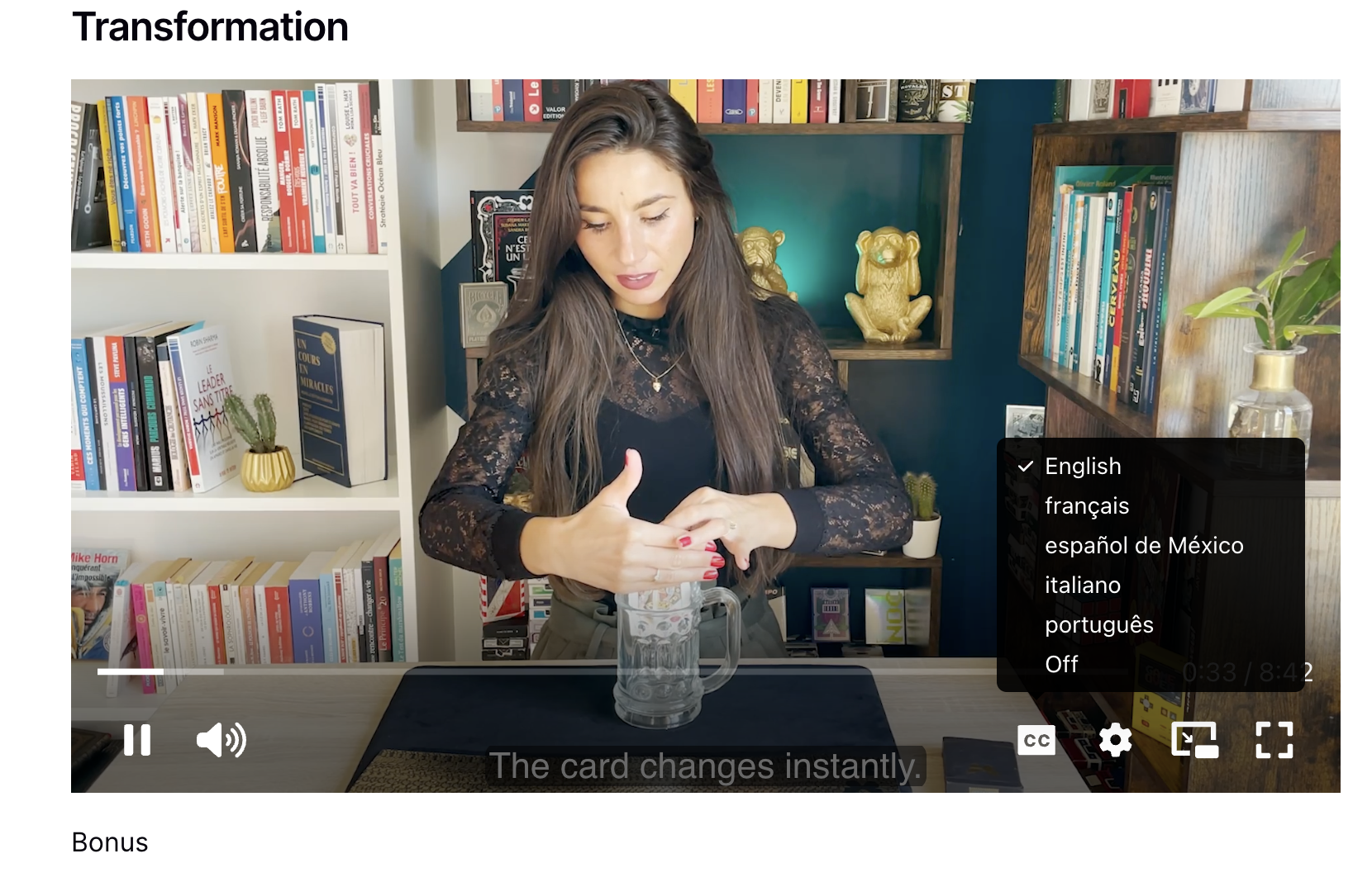 Marine Feral first magic tricks course subtitles available in five languages